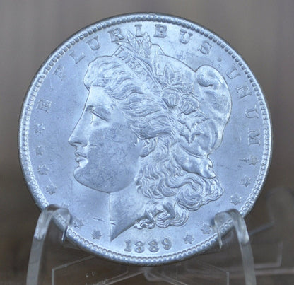 1889 Morgan Silver Dollar - BU (Uncirculated) MS60 Grade / Condition, Beautiful Detail - Philadelphia Mint - Silver Dollar 1889 P Morgan