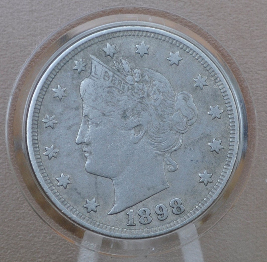 1898 V Nickel - VG-VF (Very Good to Very Fine) Choose by Grade - 1898 Liberty Head Nickel - Philadelphia Mint Better Date Nickel Collection
