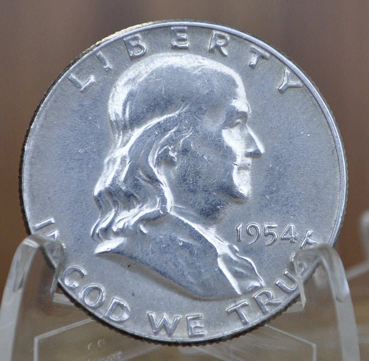 1954 Franklin Half Dollar - Choose by Grade, Circulated to BU - Benjamin Franklin Silver Half Dollar 1954 P - Philadelphia Mint