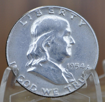1954 Franklin Half Dollar - Choose by Grade, Circulated to BU - Benjamin Franklin Silver Half Dollar 1954 P - Philadelphia Mint