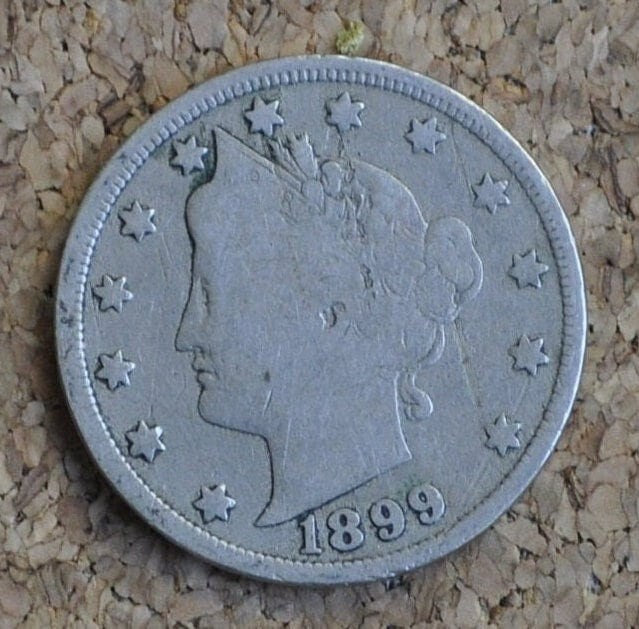 1899 Liberty Head V Nickel - Good Detail - Liberty Head Nickel 1899 - "V" back design