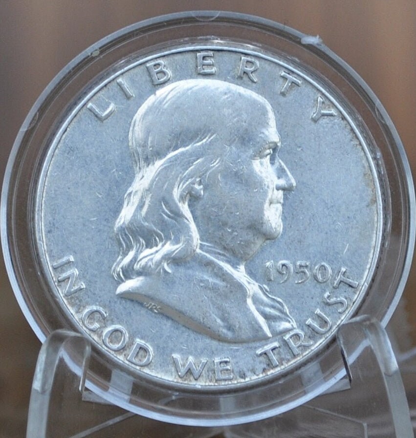 1950 Franklin Half Dollar- P&D Mints, Choose by Grade and Mint - 1950P Silver Half Dollar 1950 D - Ben Franklin Half Dollar 1950 P