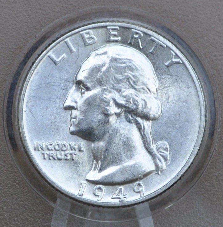 1949 Washington Silver Quarter - Choose by Grade - Philadelphia Mint -1949 Quarter- 1949 P Washington - 1949 P Quarter - 1949 Silver Quarter