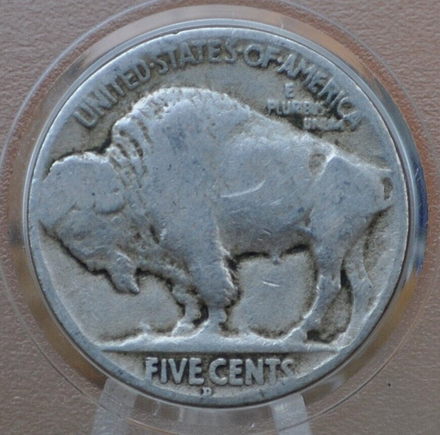 1925-D Buffalo Nickel - G (Good) Grade / Condition - Denver Mint - Vintage Us Coin - 1925D Buffalo Nickel Indian Head Nickel 1925 D