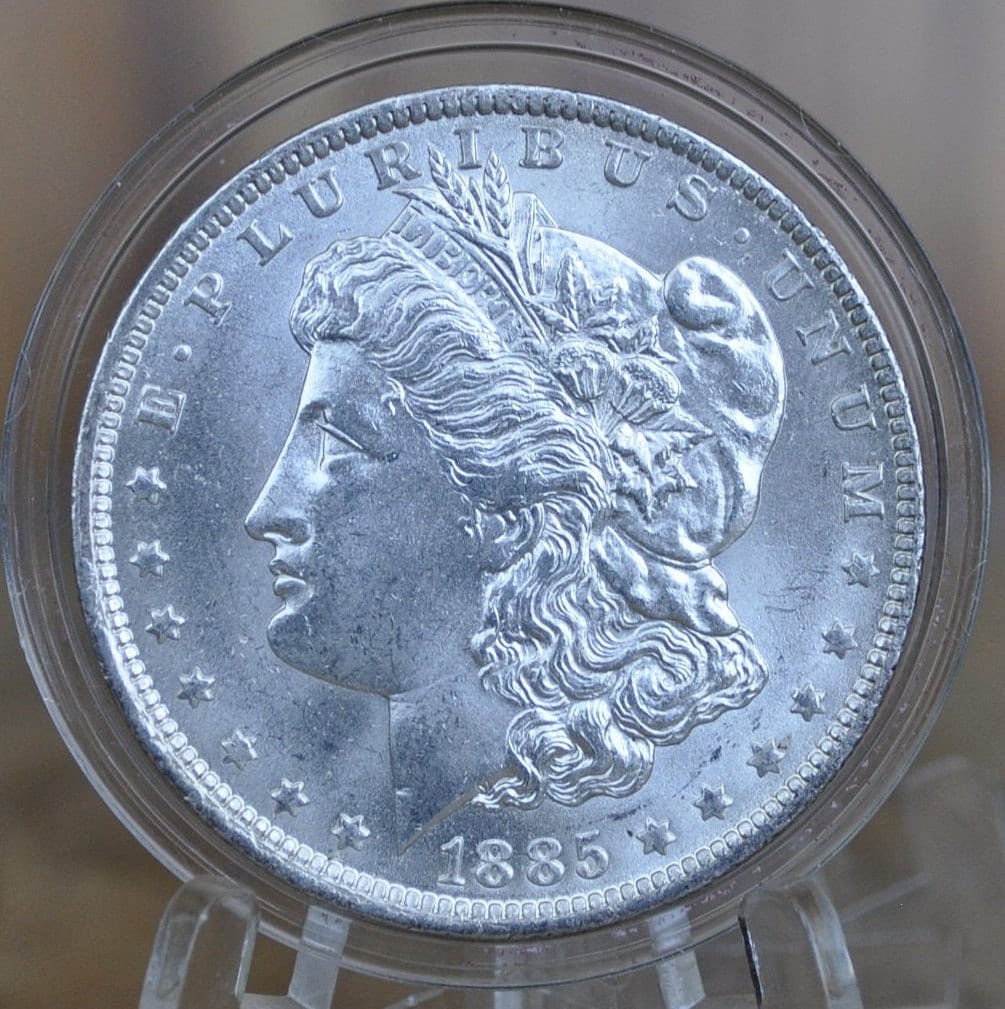 1885 Morgan Silver Dollar - XF-BU (Extremely Fine to Uncirculated [MS60+]), Choose by Grade 1885 P Morgan Dollar 1885 Silver Dollar