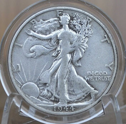 1944 Walking Liberty Half Dollar - XF-AU (Extra Fine to About Uncirculated) Grade - Philadelphia Mint - 1944-P Half Dollar WLH 1944