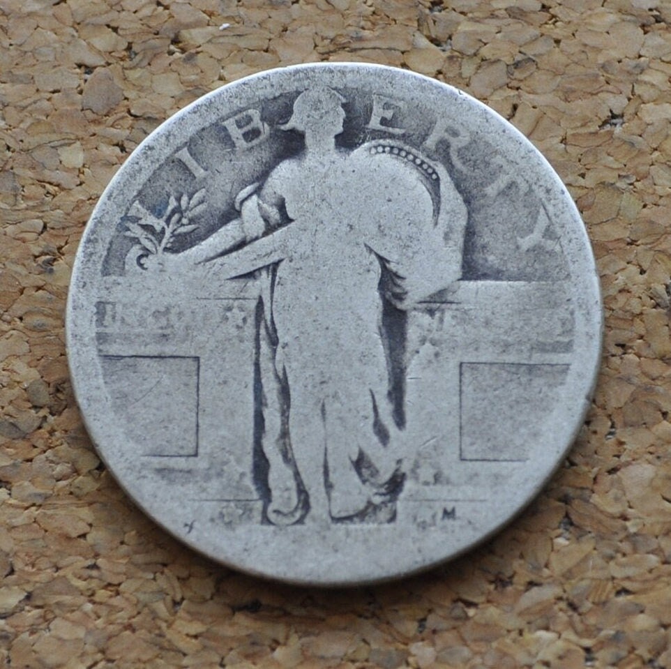 1917 Standing Liberty Quarter Type I (type one) - No Visible Date - 1917 Standing Liberty Quarter Type 1