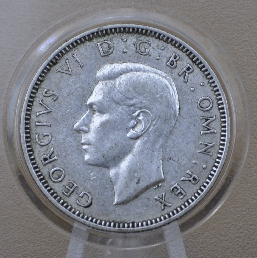 1943 Australia Silver Shilling 1943 One Shilling - Very Fine - King George VI - 1 Shilling 1943 Silver Australian Silver Shilling