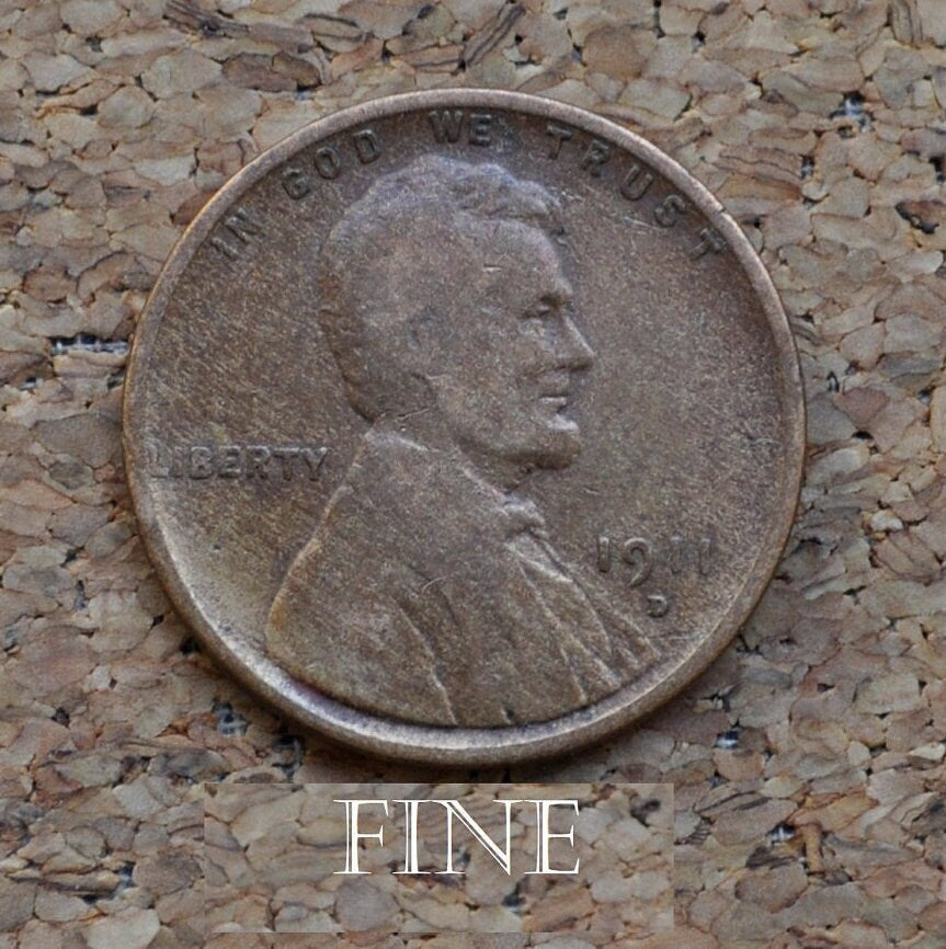 1911-D Wheat Penny - Choose By Grade - Ag - Vf (About Good To Very Fine) - 1911 D Wheat Ear Cent - Denver Mint - Better Date & Mint