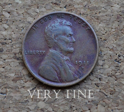 1911-D Wheat Penny - Choose By Grade - Ag - Vf (About Good To Very Fine) - 1911 D Wheat Ear Cent - Denver Mint - Better Date & Mint