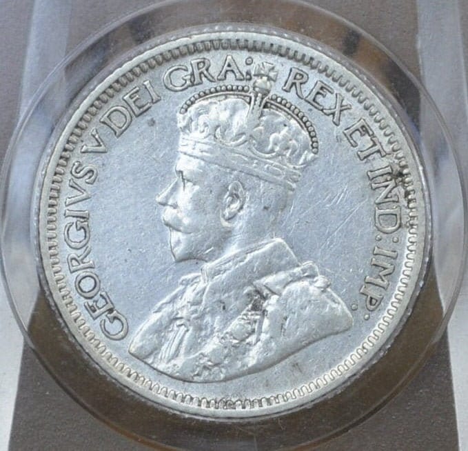 1929 Canadian Silver 10 Cent Coin - VF-XF (Very to Extremely Fine) Choose by Grade - King George V - Canada 10 Cent 80% Silver 1929