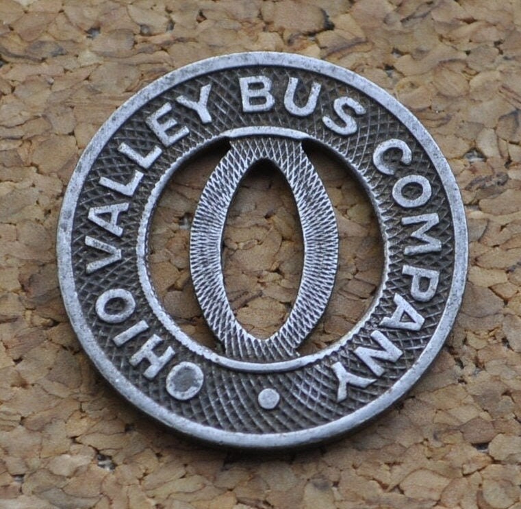 Ohio Valley Bus Company Token - Ohio Valley Token - Good For One City Fare - Vintage Ohio Token - Ohio Bus Tokens