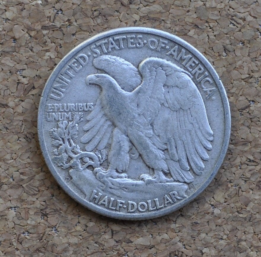 1947-D Walking Liberty Silver Half Dollar - VF-AU (Very Fine About Unc.) Choose by Grade -Denver Mint- WLH 1947 D Half Dollar 1947D Wlh