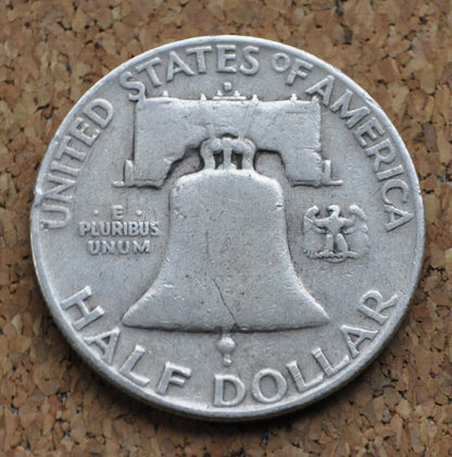 1954-D Franklin Half Dollar - Choose by Grade Circulated-MS63 - Silver Half Dollar - 1954 D Franklin Half Dollar 1954D - Denver Mint