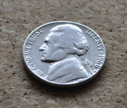 1968-D Jefferson Nickel - Circulated Condition to BU; Choose by grade - Denver Mint - 1968 D Mint Nickel Jefferson 1968D