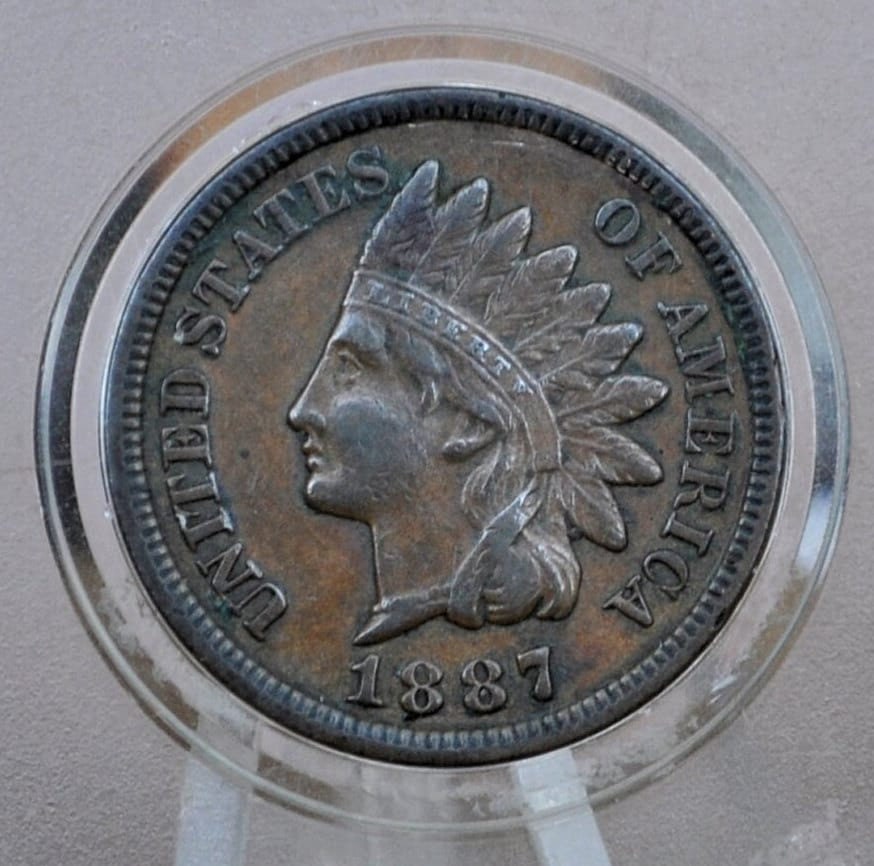 1887 Indian Head Penny - Choose by Grade - Good to Extremely Fine Grade / Condition - Indian Head Cent 1887