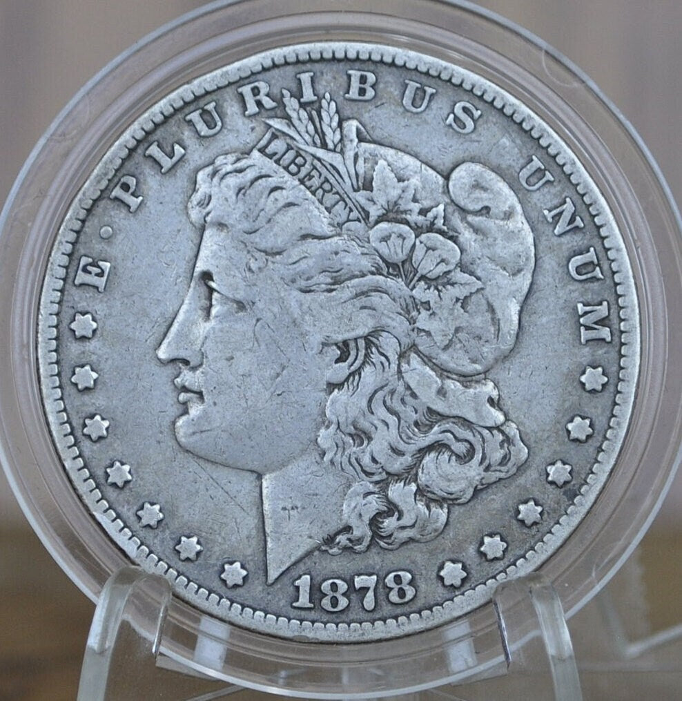 1878 Morgan Silver Dollar - Seven Feathers - Choose by Grade - 1878 Seven Feathers - 7 Feather Design 1878 P Morgan Silver