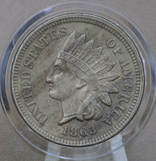1863 Indian Head Penny - Choose by Grade / Condition - Early Date - Civil War Era Cent - 1863 Indian Cent 1863