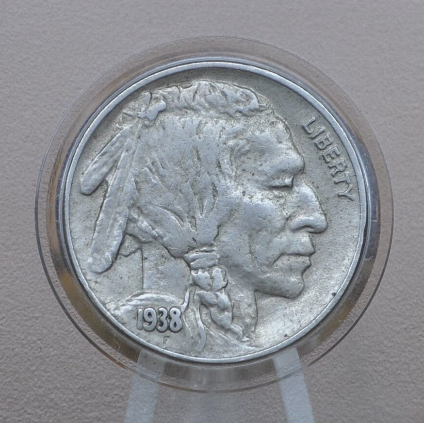 1938-D Buffalo Nickel - Choose by Grade / Condition - Last Year of Production - Denver Mint - 1938-D Nickel - Indian Head Nickel 1938D