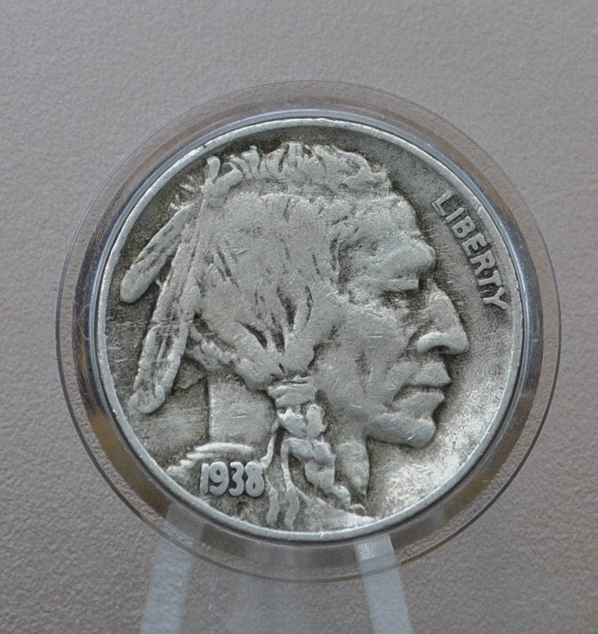 1938-D Buffalo Nickel - Choose by Grade / Condition - Last Year of Production - Denver Mint - 1938-D Nickel - Indian Head Nickel 1938D