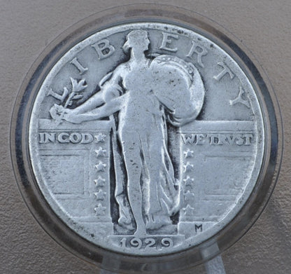 1929 Standing Liberty Silver Quarter - G (Good to Very Fine), Choose by Grade - Silver Quarter - 1929P Liberty Standing Quarter