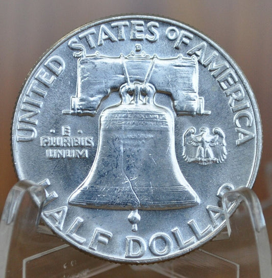 1962 D Benjamin Franklin - Silver Half Dollar - 1962 Ben Franklin Half Dollar - 1962 D Franklin Half - Denver Mint - 1962 D Half Dollar