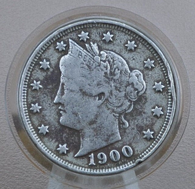 1900 Liberty Head Nickel - Choose by Grade / Condition - V Nickel 1900 - Barber Design - Old, Collectible US Coin