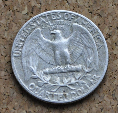1956 D Washington Quarter - 1956 D Silver Quarter - 1956 D Washington Silver Quarter - Denver Mint - 1956 D Quarter