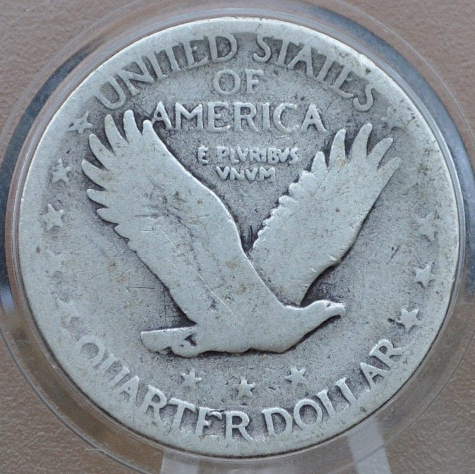 1927-S Standing Liberty Quarter - G (Good) Condition - 1927 S Standing Liberty Quarter - San Francisco Mint - 1927S Silver Quarter