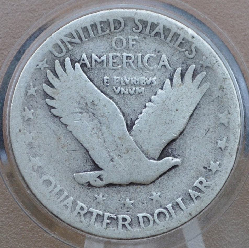 1927-S Standing Liberty Quarter - G (Good) Condition - 1927 S Standing Liberty Quarter - San Francisco Mint - 1927S Silver Quarter