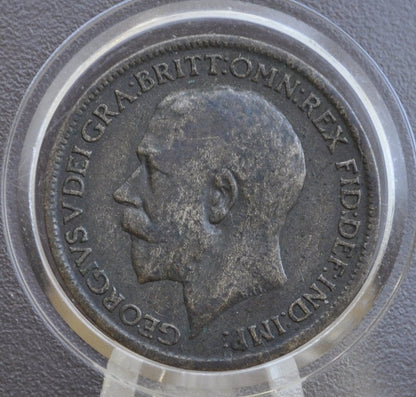 1918 One Farthing Great Britain - VF (Very Fine) grade / condition - UK 1 Farthing 1918 - King George V - British Farthing 1918