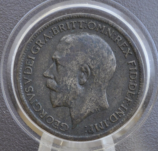 1918 One Farthing Great Britain - VF (Very Fine) grade / condition - UK 1 Farthing 1918 - King George V - British Farthing 1918