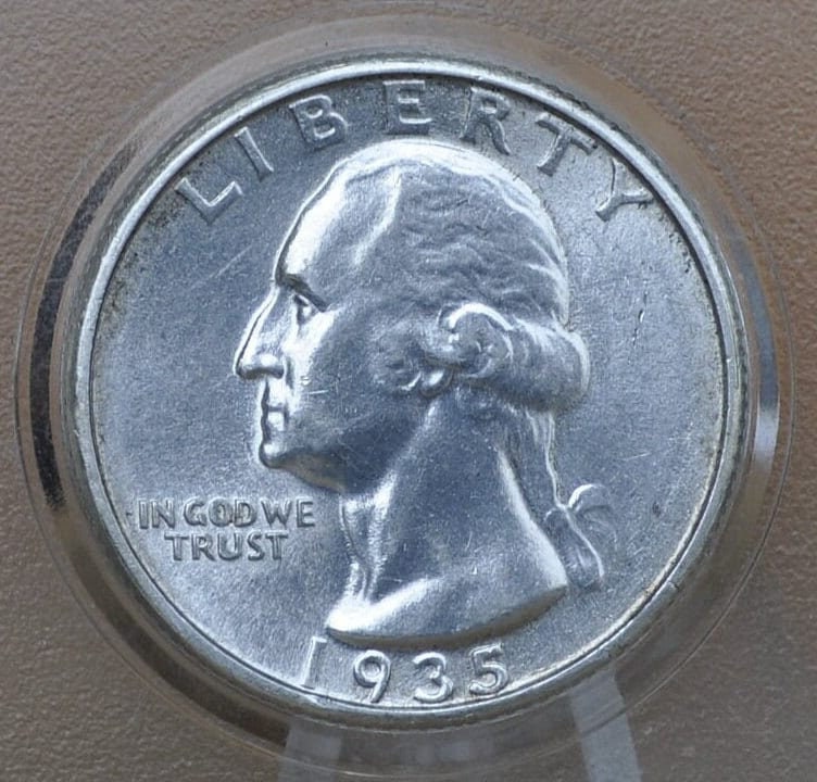 1935 Washington Silver Quarter - G-AU (Good to About Uncirculated) Grade; Choose by Grade - Philadelphia Mint - 1935 P Quarter 1935 P