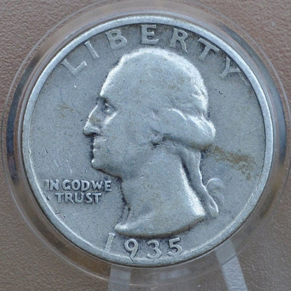1935 Washington Silver Quarter - G-AU (Good to About Uncirculated) Grade; Choose by Grade - Philadelphia Mint - 1935 P Quarter 1935 P