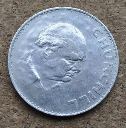 1965 Churchill Crown Commemorative Coin - Queen Elizabeth Ii Del Gratia Regina F.d. Commemorative Crown - Great Britain Uk Coin Churchill
