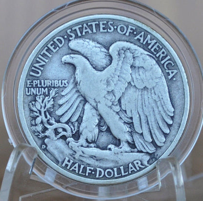 1939-D Walking Liberty Silver Half Dollar - F-XF (EF45; Extremely Fine) - Denver Mint - 1939D Half Dollar / 1939 D Half Dollar - WLH 1939 D