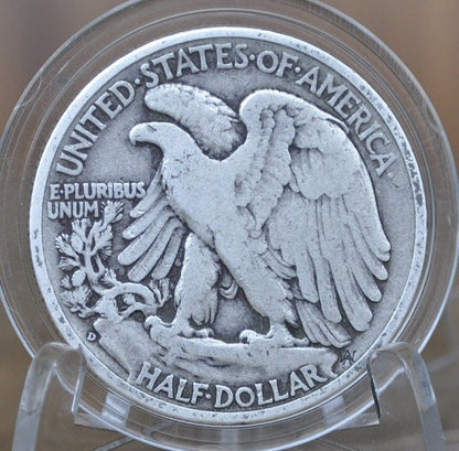 1939-D Walking Liberty Silver Half Dollar - F-XF (EF45; Extremely Fine) - Denver Mint - 1939D Half Dollar / 1939 D Half Dollar - WLH 1939 D