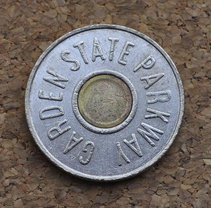 Garden State Parkway Tokens - Car Fare Only On G.s.p - New Jersey Turnpike Token / Nj Toll Token - Vintage State Toll Token Nj