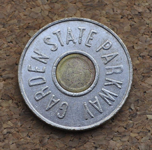 Garden State Parkway Tokens - Car Fare Only On G.s.p - New Jersey Turnpike Token / Nj Toll Token - Vintage State Toll Token Nj