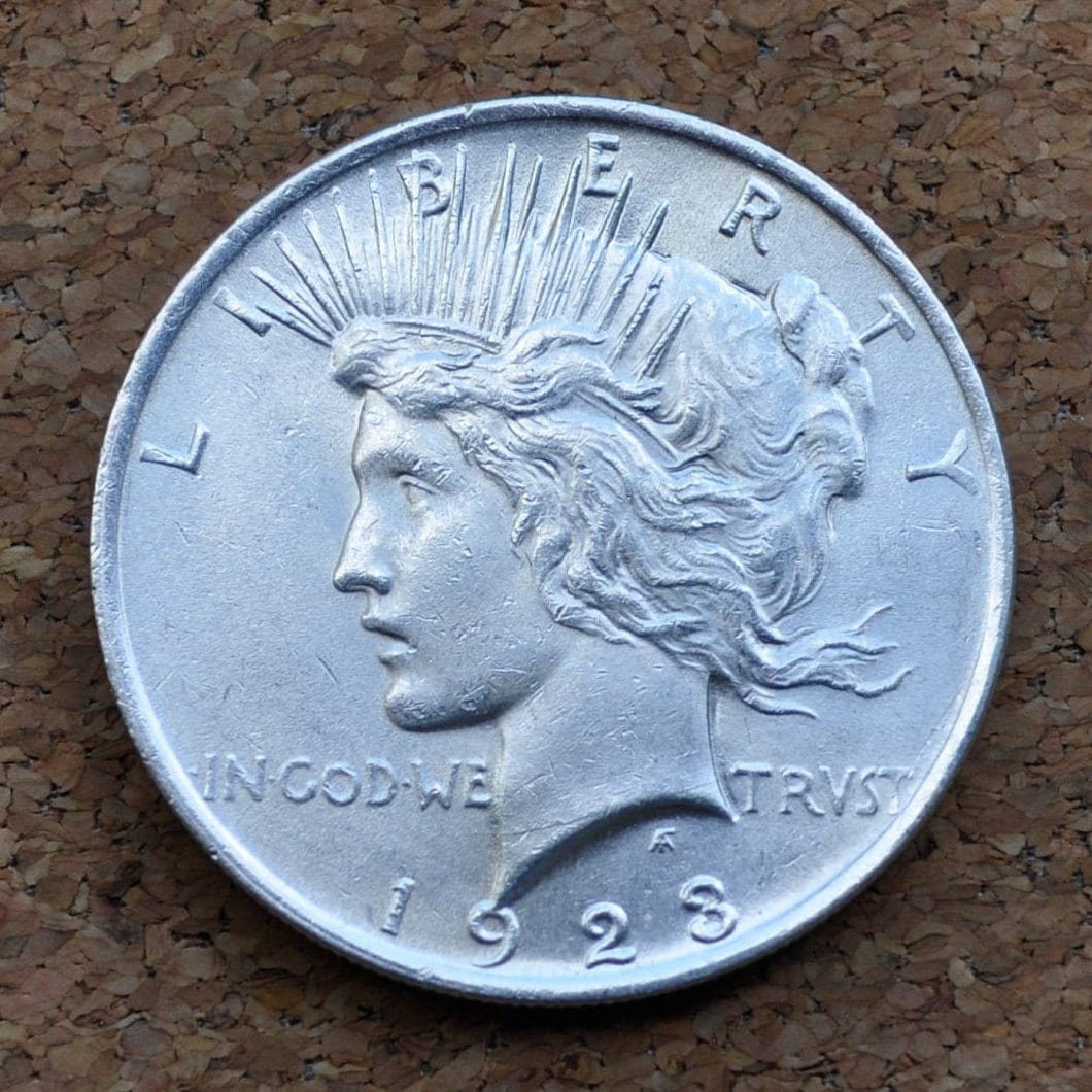 1923 Peace Silver Dollar - MS62 (Uncirculated) Grade & Condition - Philadelphia Mint - Silver Dollar - 1923P Peace Dollar