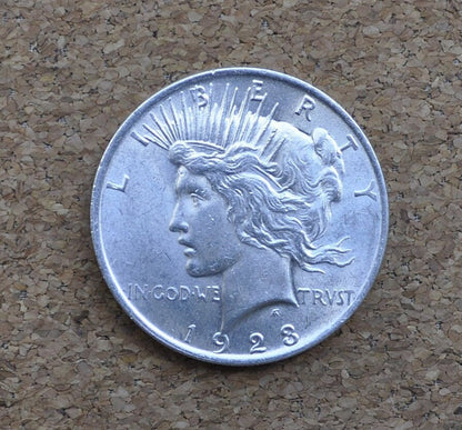 1923 Peace Silver Dollar - MS62 (Uncirculated) Grade & Condition - Philadelphia Mint - Silver Dollar - 1923P Peace Dollar