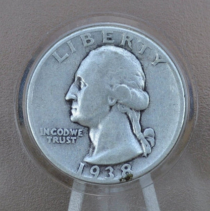 1938 Washington Silver Quarter - Choose by Grade - Philadelphia Mint - Washington Quarter 1938 P