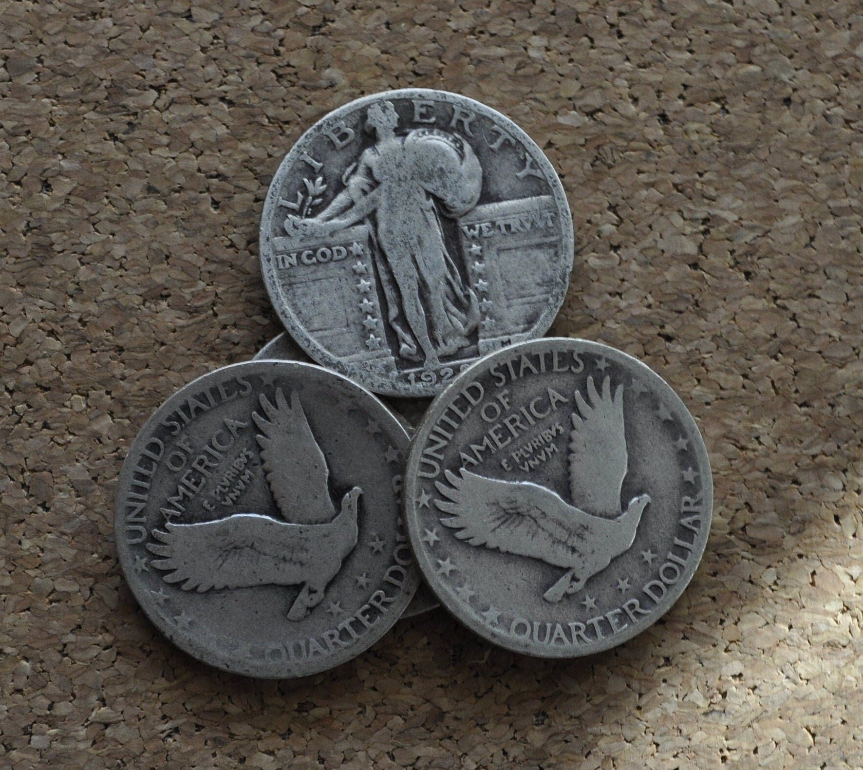 Standing Liberty Silver Quarter - 1920's or 1930 - Silver Coin