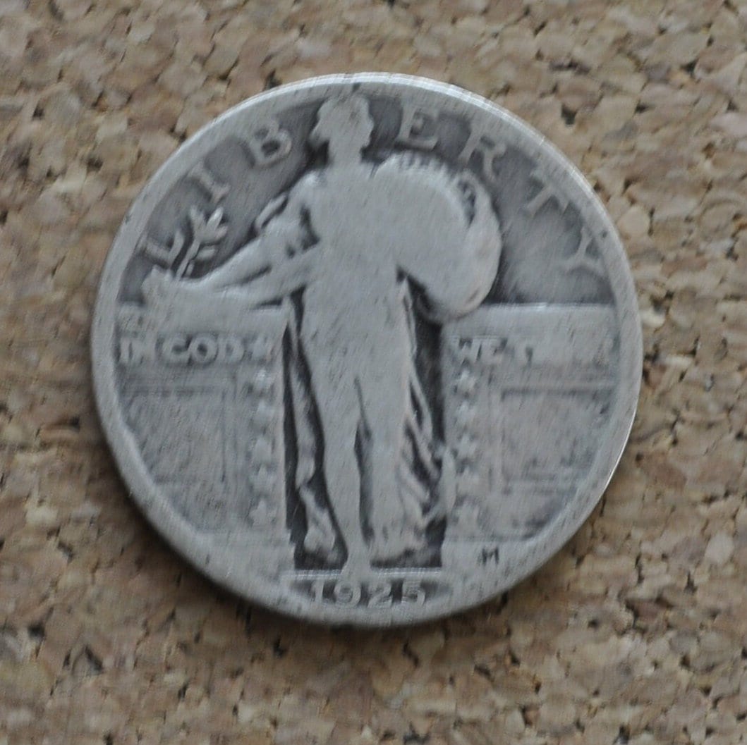 Standing Liberty Silver Quarter - 1920's or 1930 - Silver Coin