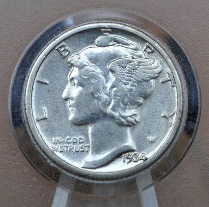 1934 Mercury Dime - Choose by Grade / Condition - Philadelphia Mint - 1934-P Mercury Dime - Winged Liberty Head Silver Dime 1934