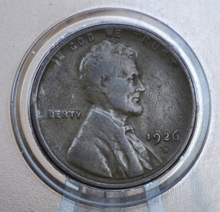 1926-D Wheat Penny - VG-F (Very Good to Fine) Grade / Condition - Better Date - Denver Mint - 1926 D Wheat Ear Cent 1926 D