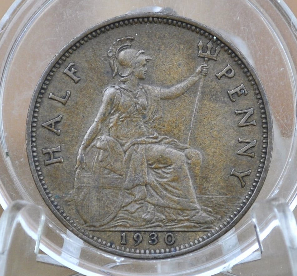 UK Half Pennies - Choose By Date - Great Britain Half Penny 1910's 20's 30s 40's 50's 60's halfpenny, ha'penny UK Coins - All F to AU Grades