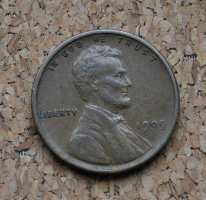 1909 VDB Wheat Penny - Choose by Grade - First Year Issue - Semi-Key Date - Rarer Wheat Penny - 1909 Vdb Lincoln Wheat Penny - G to AU