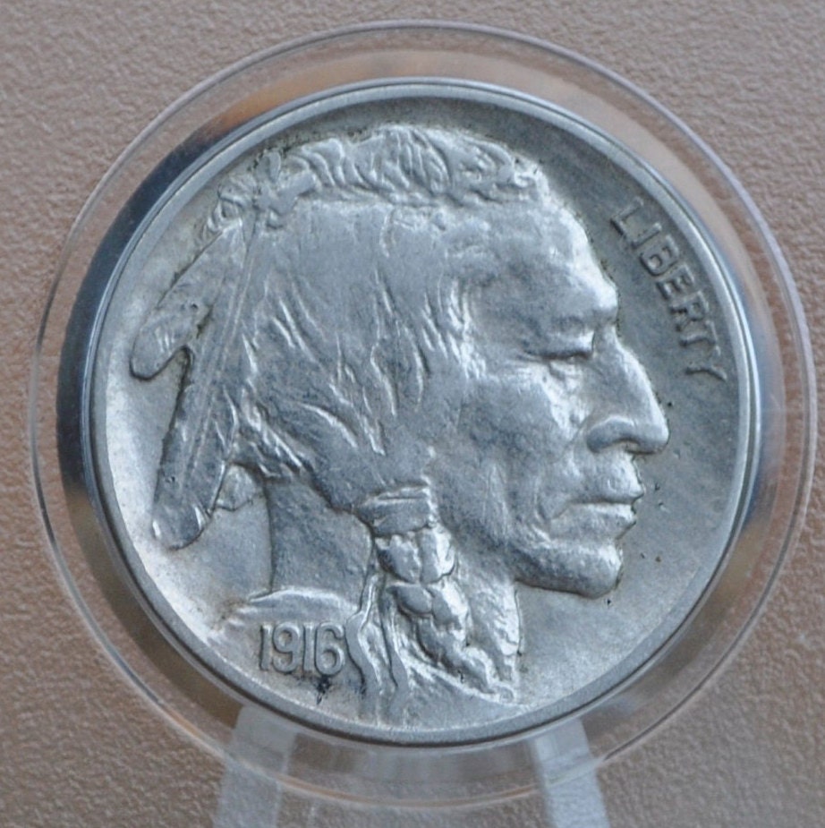 1916 Buffalo Nickel - G-F (Good to Very Fine) Grade; Choose By Grade - 1916 P Buffalo Nickel 1916 Nickel No Mint - Vintage US Coin