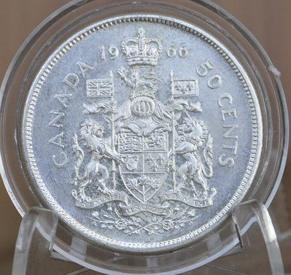 1965 Canadian Silver Half Dollar - BU (Uncirculated) Prooflike -80% Silver - Elizabeth Silver Half Dollar Canada- Canadian Coin Collection
